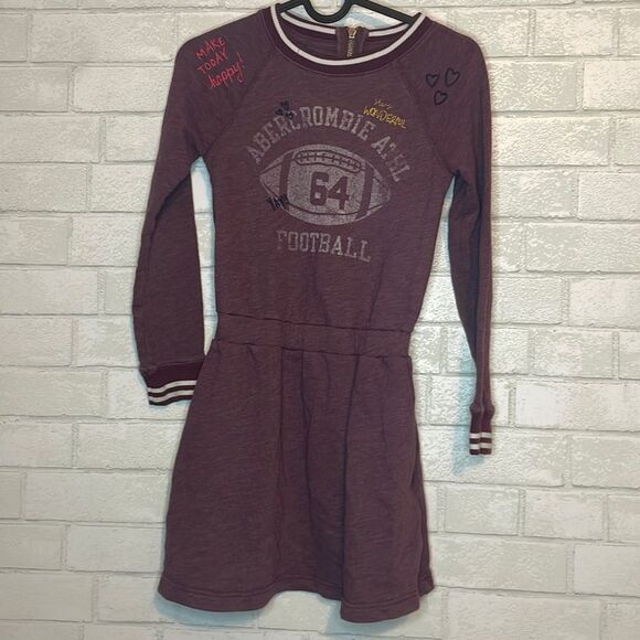 Abercrombie and Fitch Kids Youth Girls Long Sleeve Sweater Dress Embroidery 9/10 - Picture 1 of 8